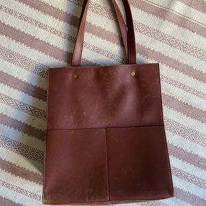 Genuine leather Madewell tote